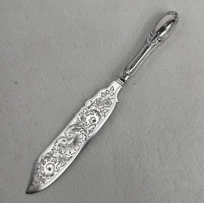 Cuchillo fino para pastel o helado de plata American Coin de 1846-1849 Foto 1 de 4