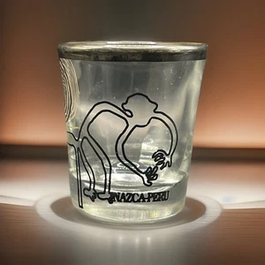 Vaso de chupito mono superpuesto plata 990 vintage Perú Seclen Artesanos - Imagen 1 de 6