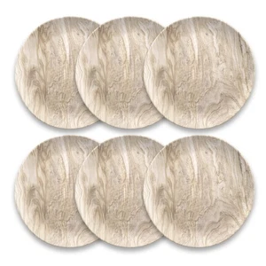 Faux Real Desert Wood Dinner Plate, 10.5", Planta (Majority Plant Based Melam... - Picture 1 of 4