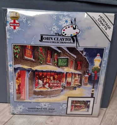 Heritage Crafts John Clayton Counted Cross Stitch Kit " Christmas Toy Shop" - Image 1 of 3
