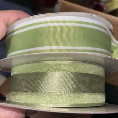 Wired Ribbon Light Green Variety Pack And Opened Packs - Image 1 of 4