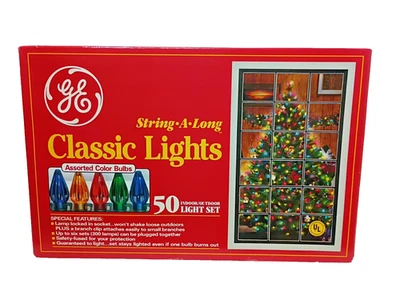 ×5) GE Classic Lights In/Out Christmas Lights (50 Bulbs Per Box) See Description - Image 1 of 2