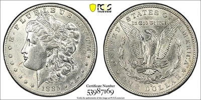 1885-O MORGAN PCGS GENUINE AU DETAILS / EXTREMELY RARE / HARD TO FIND - Image 1 of 4