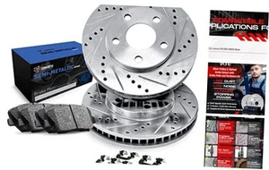 Rear Brakes and Rotors| Hardware Included| Rear Semi Met Brake Pads and - Picture 1 of 7