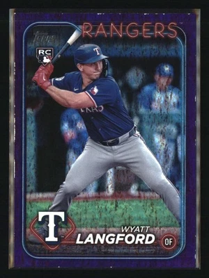 2024 Topps Update #US151 Wyatt Langford Purple Holofoil #/799 - Image 1 of 2