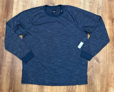 Camiseta GAP Para Hombre XL Tejida Manga Larga Azul Marino ¡NUEVA CON ETIQUETAS! Foto 1 de 3