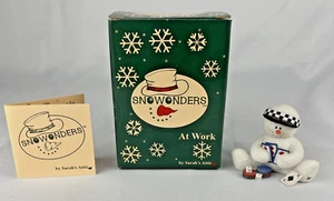 Sarah’s Attic Snowonders Gumbo #7670 (1998) 2E/0526 Poker Playing Snowman - Imagen 1 de 12