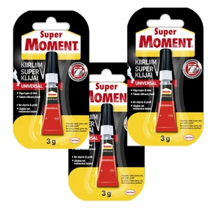 3 SUPER MOMENT UNIVERSAL Super Glue Waterproof Strong Instant Adhesive - Picture 1 of 4