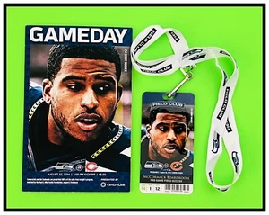 2014 NFL  CHI BEARS v SEA SEAHAWKS  FIELD PASS & SUITE 54 TICKET & PROGRAM  MINT - Picture 1 of 12