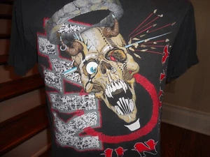 Camiseta Vintage Años 90 Hanes UNHOLY KISS Banda Conciertos Tour Algodón Adulto L Rara EE. UU. - Imagen 1 de 10