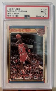 Michael Jordan 1988 Fleer #120 All Star PSA 9 LOOKS FLAWLESS Bulls HOF