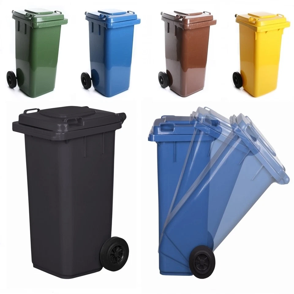 Mülltonne Müllbehälter 120L 240L mit Deckel Abfallbehälter Abfalltonne wählbar - Bild 1 von 1