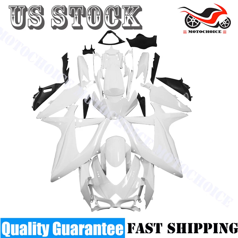 Fairing Kit For Suzuki GSXR600/750 2008-2010 K8 Unpainted ABS Injection Bodywork - Image 1 of 4