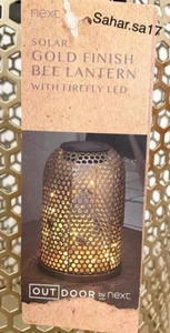 Next Home Gold Solar Metal Gold Bee Hive Country Lantern Candelabra Hurricane - Picture 1 of 8