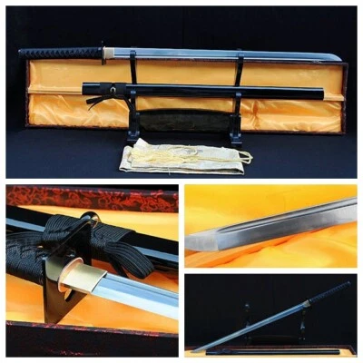 ESPADA SAMURAI JAPONESA HOJA DE ACERO DOBLADA NINJA MATACH KATANA ESPIGA COMPLETA AFILADA Foto 1 de 4