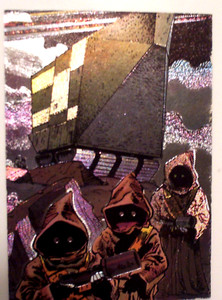 1995 Star Wars GALAXY SERIES 3 ETCHED FOIL INSERT #16 CARD SINGLE JAWAS SIMONSON