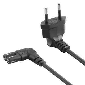 Netzkabel Stromkabel Kabel Strom Stecker auf C7 CEE 7/16 mit 2x Buchse Löcher - Bild 1 von 10