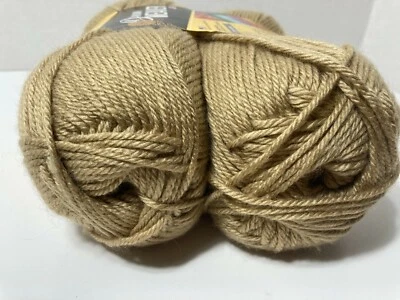 浅棕色棕褐色精纺纱线 2 骨架丙烯酸美国制造 5 盎司每件 — 第 1/4 张图片