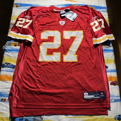 NEW Kansas City Chiefs KC Jersey Larry Johnson Shirt Reebok Authentic Men Large Cover