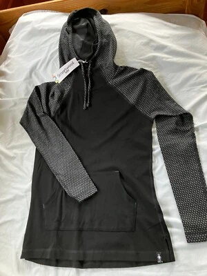 SmartWool Mujeres Capa Base Térmica Top Cuello Corpeado Sudadera con Capucha Punto Negro Mediano Nuevo con Etiquetas Foto 1 de 4