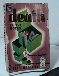 Death in Five Boxes by Carter Dickson - Dell 108 - 1946 - Picture 1 of 2