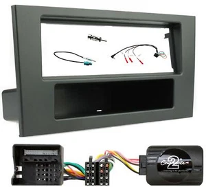 KIT DE AJUSTE DE CONTROL DE DIRECCIÓN DE TALLO GRIS OSCURO SINGLE DIN PARA FORD MONDEO 04-07 - Imagen 1 de 1