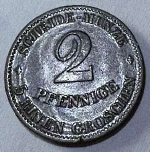 1852 F German SAXE-COBURB & GOTHA ~ 2 Pfennig ~ A Very Rare Uncirculated Coin! - Picture 1 of 4