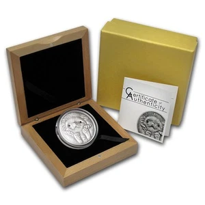 Mongolia 2012 500 Togrog Wildlife Protection Long-Eared Hedgehog Silver Coin - Picture 1 of 4