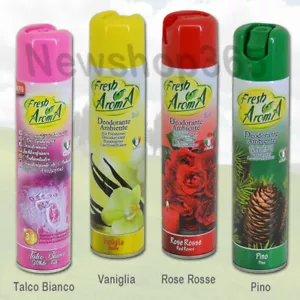 Kit deodorante spray profumo per ambiente casa FRESH AROMA 4 pz da 300 ml - Foto 1 di 1
