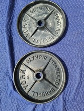 York Barbell Vintage Deep Dish Olympic Plates 45lbs 