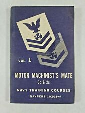 Vintage Navy Training Course Motor Machinist's Mate 3c&2c NAVPERS 10208-A - 1946