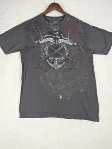 Y2K Filter Shirt Herren Large grau Limited Edition doppelseitig Kreuz Y2K MMA - Bild 1 von 9