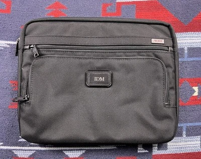 TUMI Bag Folio Computer Tablet Case 14” x 11" Blk iPad Ballistic Nylon Padded - Image 1 of 4