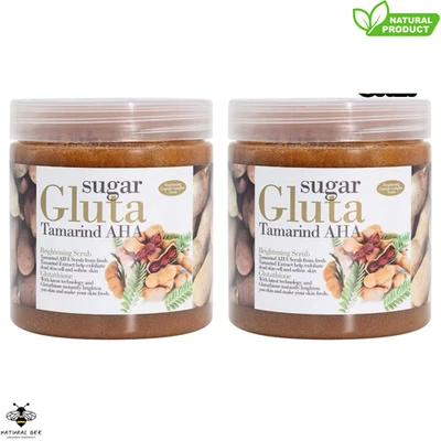 Exfoliante blanqueador natural Sugar Gluta Tamarindo AHA 700 g x 2 Foto 1 de 4