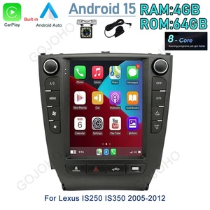 Pantalla táctil GPS estéreo para automóvil para Lexus IS250 IS350 Apple CarPlay Android 13 - Imagen 1 de 23