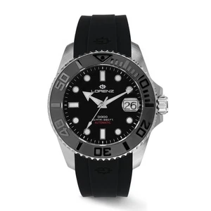 Orologio LORENZ uomo DI300 Automatico Gomma / Nero 30258AA - Imagen 1 de 6