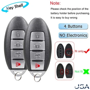 2 For 2007 2008 2009 2010 2011 Nissan Sentra Remote Key Fob Uncut Shell Case - Picture 1 of 7
