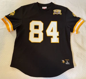 Seltenes schwarzes Mitchell & Ness Vikings Herren Throwback Randy Moss Trikot Large - Bild 1 von 8