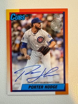 2025 Topps Update Porter Hodge 1990 Topps Baseball Auto #90B2-PH - Image 1 of 2