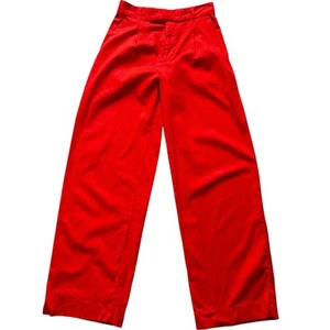 Banana Republic Factory Women’s Wide Leg Linen. Lend Trouser Pants Orange 6 - Picture 1 of 9