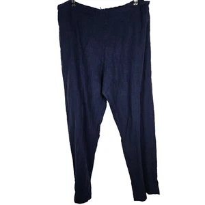 Bryn Walker Blue Linen Pull On Wide Leg Pant Lagenlook Boho XL - Picture 1 of 8