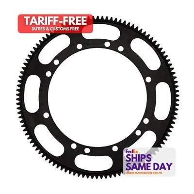 Embreagens de perna Tilton 51-110-1, montagem de tampa de engrenagem de um anel 110T 6 e 8 aço preto  - Imagem 1 de 4