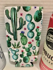 New  In Package 12 Oz Super Slim Can/Bottle Koozie. Cactus Design. - Picture 1 of 5