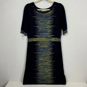 Spence Knit Navy Green Short Sleeve Dress M - Picture 1 of 8