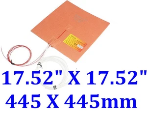 17.52" X 17.52" 445 X 445mm 1000W w/ 3M 150C 3D Printer Heatbed Plate Heater Pad - Picture 1 of 12