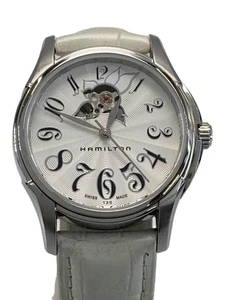 HAMILTON Women's Wrist Watch Automatic Analog Leather WHT H323650 Used - Picture 1 of 6