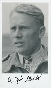 Alfred Grislawski signed photo. Luftwaffe Ace. JG-1,50,52. 132 kills !! BF-109.. - Picture 1 of 1
