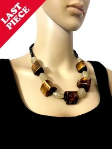 N6235 TIBET Gypsy Resin Bead Bold Fashion Chunky Handmade Necklace Women Jewelry - Picture 1 of 10