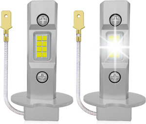 2024 Upgraded H3 LED Fog Light Bulbs, 1:1 Mini Size Plug and Play, 6500K White 5