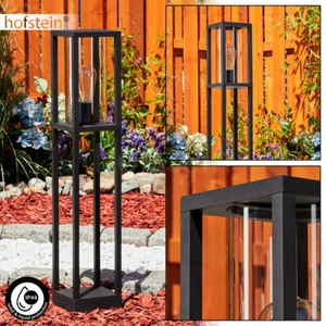 Glas Außen Leuchte Garten Hof Terrassen Beleuchtung Wege Lampen modern schwarz - Bild 1 von 10